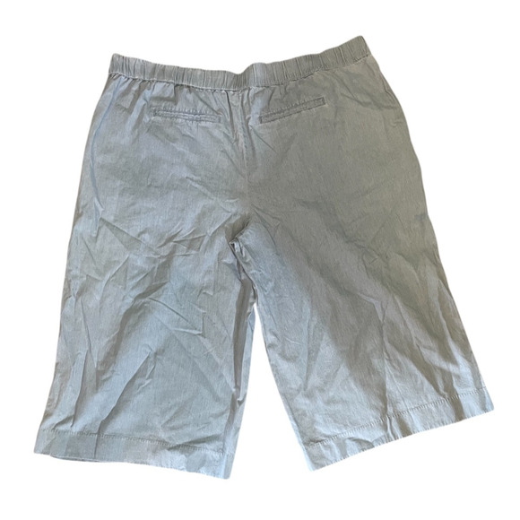 Pants Jeans 3X Light Chambray Wide Leg Gauchos Pockets Crop Capri Plus Size - Picture 2 of 4